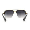 thumbnail image 4 of Mens Mobster Half Rim 90s Luxury OG Sunglasses Gold Smoke, 4 of 4