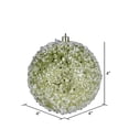 thumbnail image 2 of Vickerman 4" Lime Glitter Hail Ball Ornament, 6 per Bag, 2 of 3