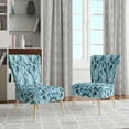 thumbnail image 2 of Designart "Zebra Rhythms In Blue" White Zebra Upholstered Accent Chair - Modern Arm Chair For Living Room, 2 of 5