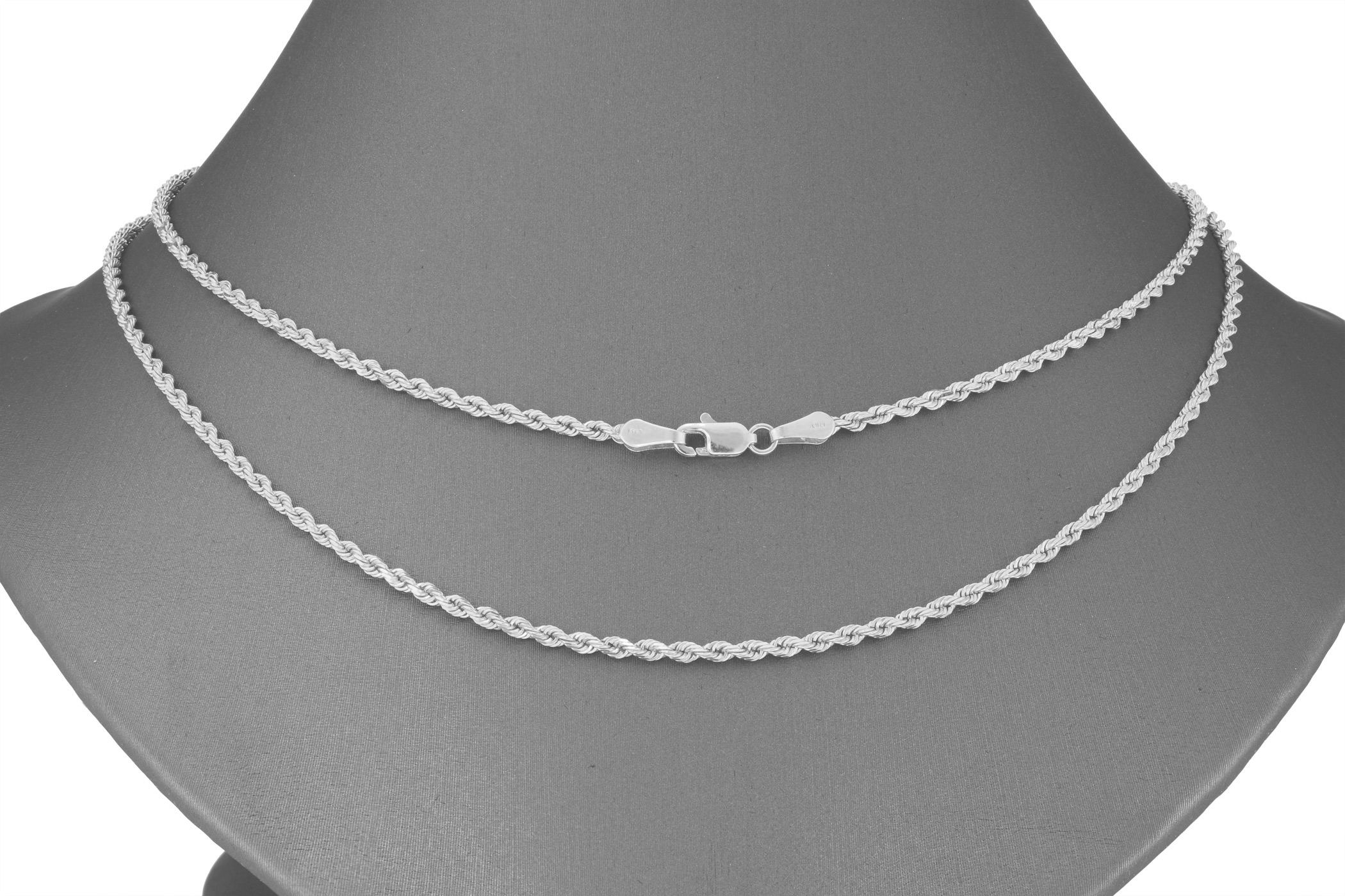 Nuragold 14k White Gold 2.5mm Rope 