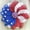 B-13.7in, variant on YTTAL 13.7 Inch Patriotic Flower Wreath, Red White Blue Burlap Mesh Wreath with Stars, 4th of July Independence Day Memorial Day Front Door Wreath, Wreath for Wall Porch Home Decor