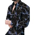 thumbnail image 1 of , ropa para hombre, camiseta con estampado de flores, camisa con solapa superior, tendencia de moda, venta caliente, nueva camiseta retro informal para hombre de talla grande, 1 of 6