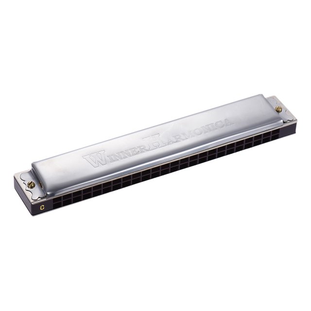 Hobbies W-24 24 Holes Harmonica Tremolo Key of C with Box Musical Instrument for Beginner Student