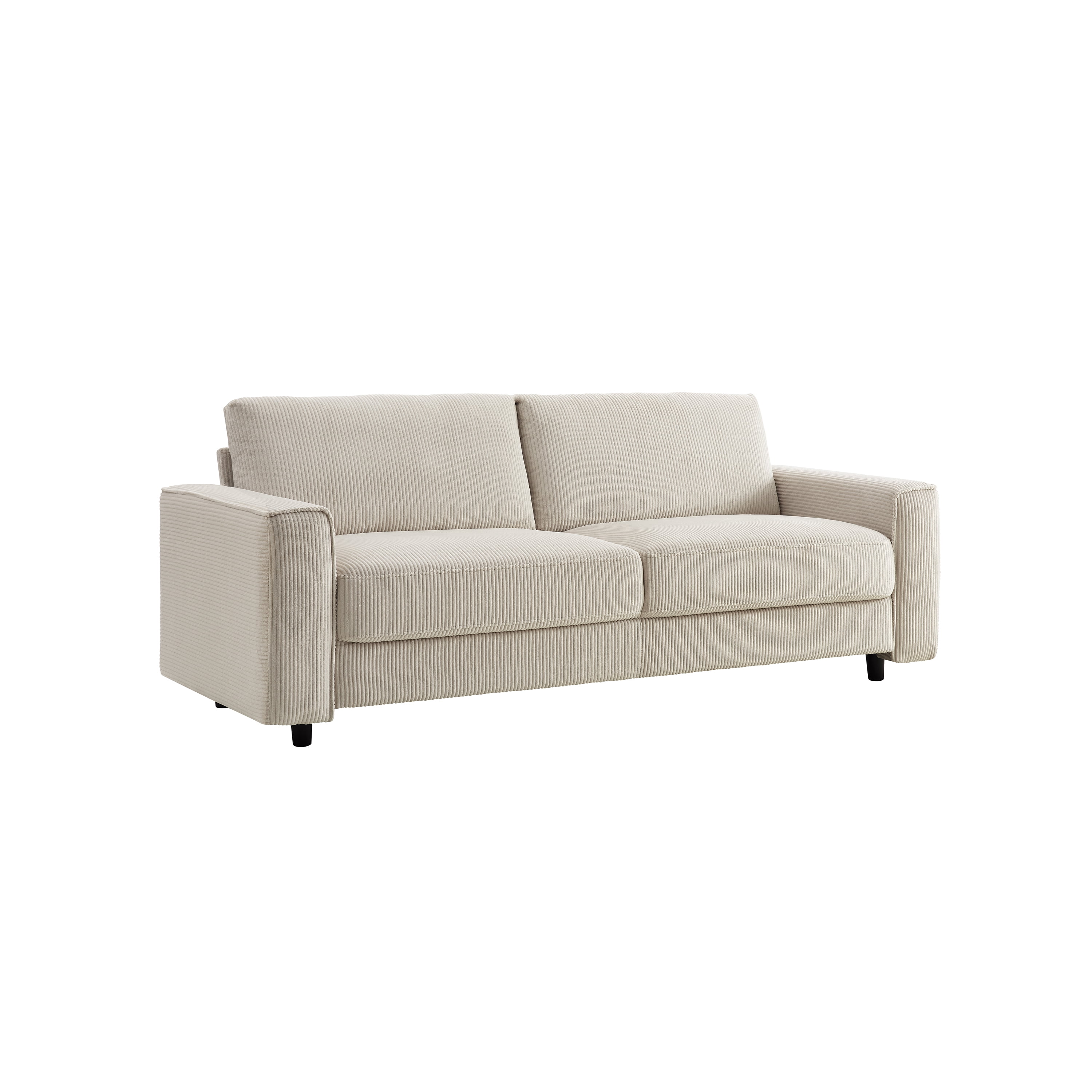 Modern Contemporary Upholstered 3-Piece Corduroy Plush Tufted Sofa Set, Beige