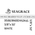 thumbnail image 4 of SeaGrace Boat Anchor Line | Double Braided 3/8 Inch x 50 FT White, 4 of 4
