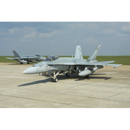 Royal Canadian Air A Royal Canadian Air Force CF-188 preparing for takeoff Poster Print by Daniele FaccioliStocktrek Images ()