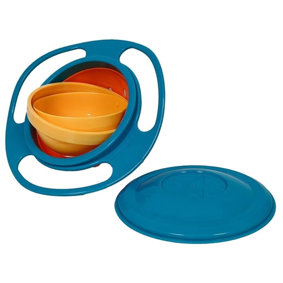 Bowl Antsy Pantsy Antsy Pantsy Giratorio antiderrames 2 piezas amarillo y azul, rosa y verde
