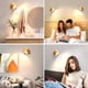 thumbnail image 4 of Vägglampa för inomhusbruk, USB-laddning, 3 färger & 3 ljusstyrkenivåer, 360° roterbar beröringskontroll trådlös vägglampa, 4 of 5