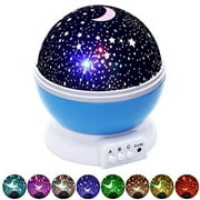 Baby Night Light Star Projector 360 Degree Rotation with 4 LED Bulbs and 9 Light Color Changing With USB Cable,Unique Gifts for Men Women Kids Best Baby Gifts Ever, Christmas gift