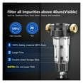 thumbnail image 3 of Prefilter Whole House Spin Down Sediment Filter Central Pre-Filtration System Reusable Water Filter Traps Rust, Dust, Sand, 3 of 7