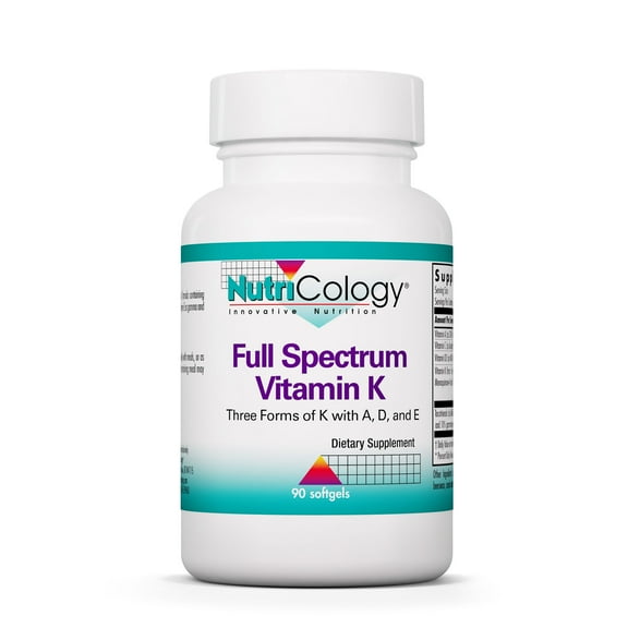 NutriCology Full Spectrum Vitamin K - With Vitamins A, C, D, and E - 90 Softgels