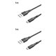 thumbnail image 2 of Cateissary Cable de carga Cable USB tipo C rápido Cable de datos Nylon trenzado Cable de teléfono móvil Accesorio Negro 1M 2Conjunto, 2 of 6