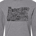 thumbnail image 4 of Inktastic Oregon Word Salad- state outline Long Sleeve T-Shirt, 4 of 5