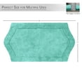 thumbnail image 3 of HOME WEAVERS Waterford Collection Bathroom Rug Cotton Tufted Bath Rug, Extra Soft and Absorbent Bath Rugs, Non-Slip Bath Mats, Machine Washable bath rugs for Bathroom, 17"x24" Rectangle, Turquoise, 3 of 8