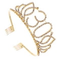 thumbnail image 4 of Tiara de cumpleaños número 30 para niña, con cristales y diamantes de imitación, corona de reina, diadema con peines para el pelo, ideal para fiestas de cumpleaños número 30 y decoraciones de gradua, 4 of 4