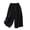 Black, variant on Staron Women's Casual Linen Cotton Pants Elastic Waist Drawstring Solid Color Straight Leg Capri Trousers, Yellow XL