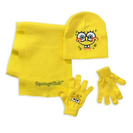Nick Jr. - SpongeBob SquarePants, Hat, Gloves and Scarf Set