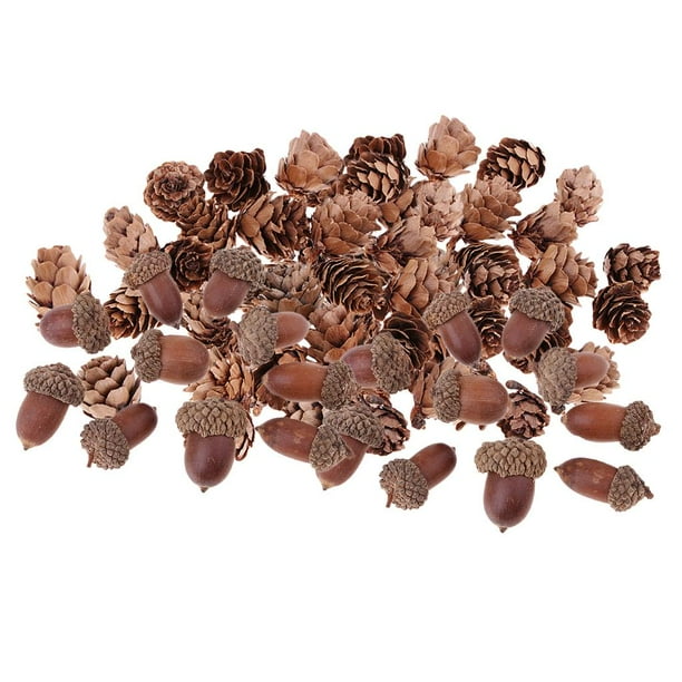 Conos de pino natural DIY,Artesanías decorativas de piña Bellota seca natural,Decoraciones de navidad,Adorno de conos de pino,Decoración colgante de fiesta.,Conos de pino Ponderosa,Acentos