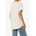thumbnail image 4 of Women's PLUS Lightweight Woven Dolman Short Sleeve Boat Neck Relaxed Blouse Basic Top, 4 of 7