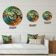 thumbnail image 4 of Designart 'Spiral Paths of Stained Glass' Modern Wood Wall Clock, 4 of 5