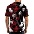 thumbnail image 6 of Halloween Shirts for Men Witch Hat Bat Print Crew Neck Spooky T-Shirt Castle Graphic Short Sleeve Casual Scary Costumes 3XL, 6 of 6