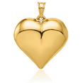 thumbnail image 4 of 14K Solid Yellow Gold Heart Necklace Love Pendant Charm, 4 of 10