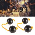 thumbnail image 1 of Balle Hochet Rythmique, Légère 2 Pcs Balle Rythmique Africaine Confortable Intéressante Réglable pour Fête, 1 of 7