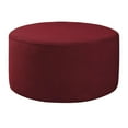 thumbnail image 1 of AMLESO Housses de Pouf Rondes Amovibles Repose-Pieds pour Salon 12rouge Vin, 1 of 8