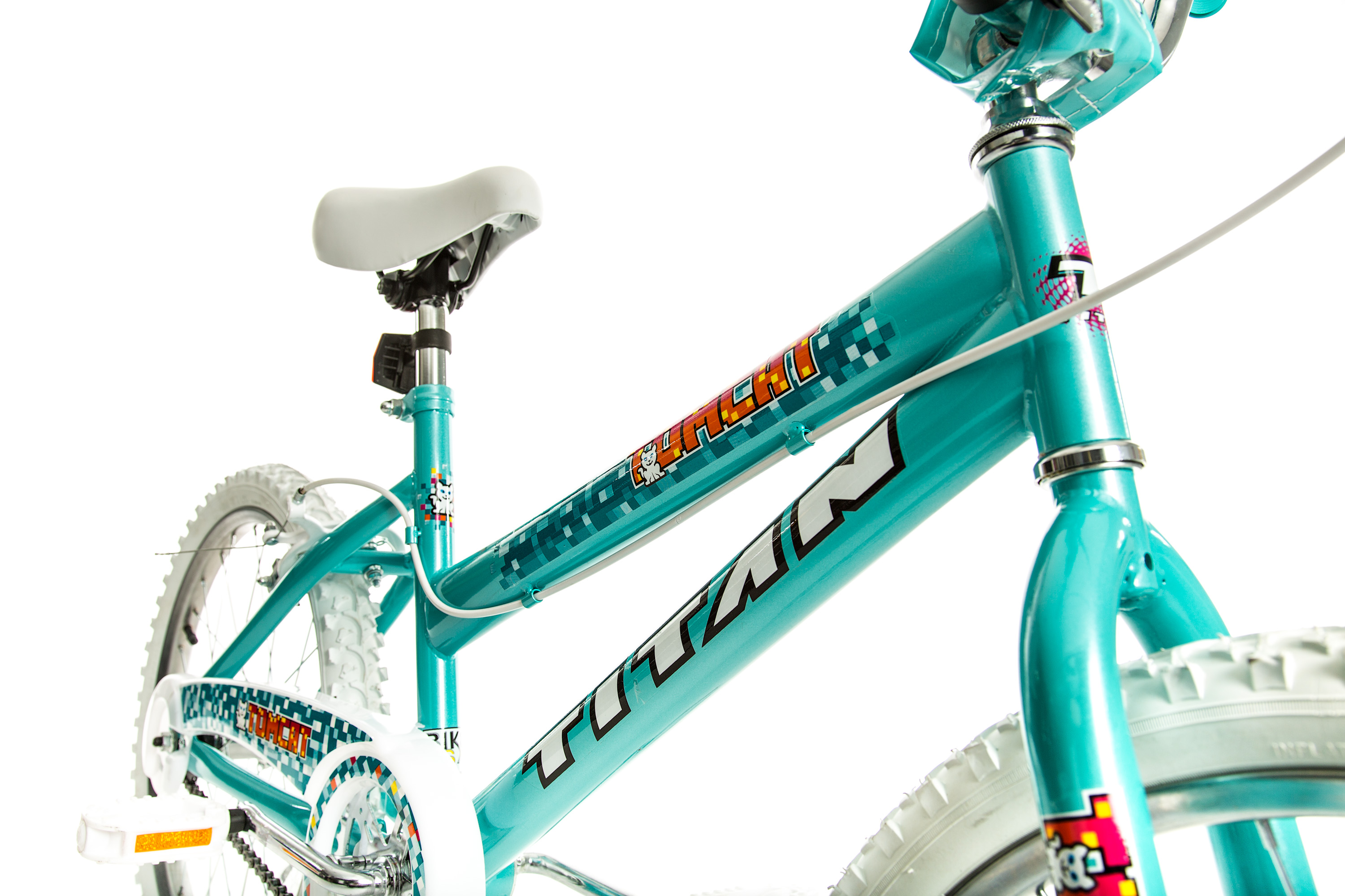 Titan 20 In. Tomcat Girls BMX Bike with Pads, Teal Blue - image 2 of 5