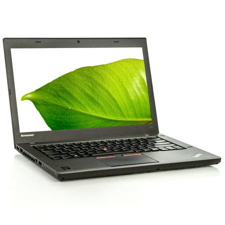 Refurbished Lenovo ThinkPad T450 Laptop i5 Dual-Core 4GB 256GB SSD Win 10 Pro B v.WBA