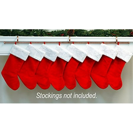 - The Original MantleClip Stocking Rod Stocking Holder (for Large Families!) Brushed Copper