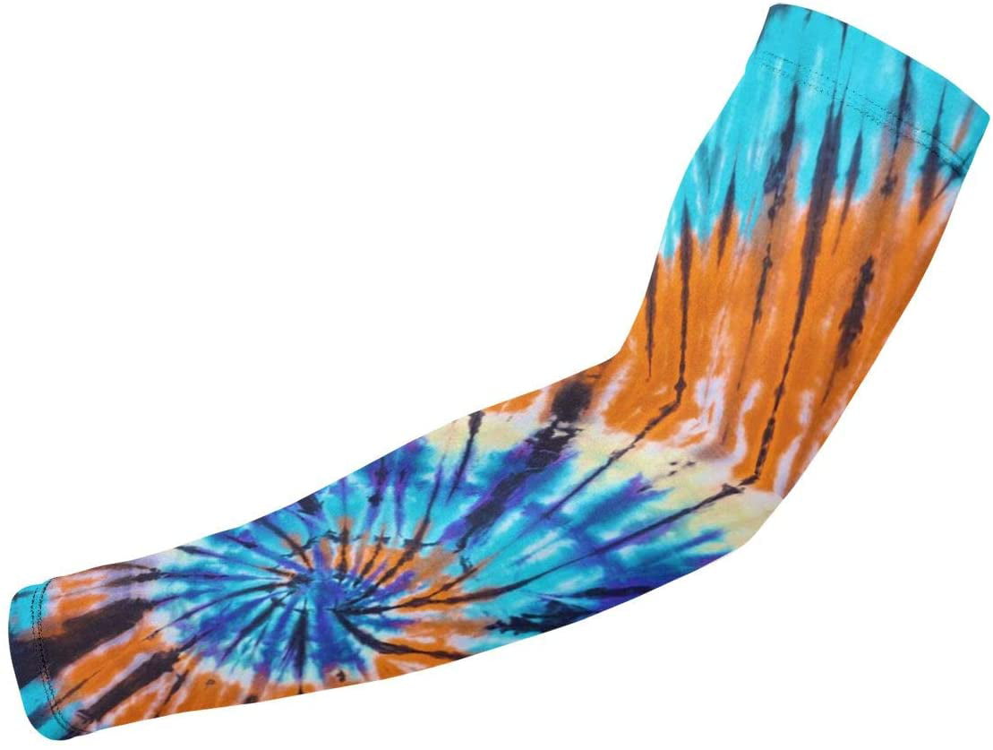 Tie-Dye Arm Sleeves for Men UV Protection Cooling Outdoor One Size Tie-dye 
