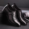 thumbnail image 2 of YUEHUA Mens Dress Shoes Casual Business Oxford Derby Orthopedic Leather Shoes Simple Lace-up Walk Loafers Flats Shoes for Men, 2 of 9