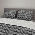thumbnail image 2 of Abstract Comforter & Sham Bedding Set, Modern Composition of Repetitive Monochrome Diagonal Streaks in Hexagons, 3 pcs Duvet Set Microfiber Filling Quilt, 5 Sizes, Charcoal Grey White, by Ambesonne, 2 of 4