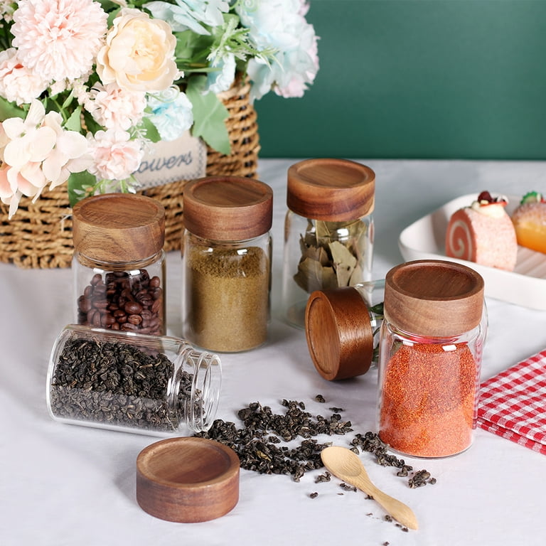 Woodend Glass Pantry Jars – Beech - The Pretty Store