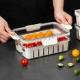 thumbnail image 4 of TechWave Divided Serving Tray With Lid And Handle Snackle Charcuterie Container For Portable Snack Platters Clear Organizer For Candy Fruits Snacks For Party Entertaining Storage Bag with Zipper Food, 4 of 5