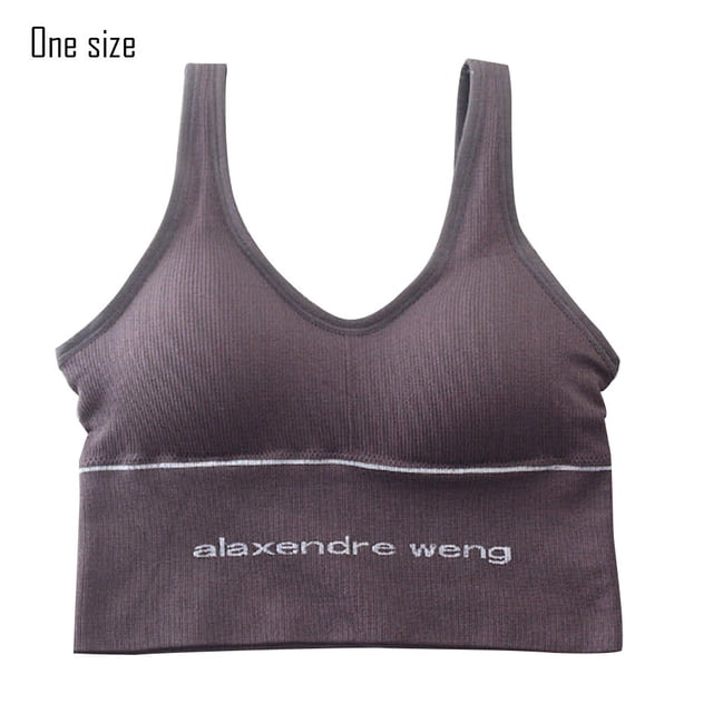 Sonducket Top corto con tirantes deportivos para mujer, ropa interior deportiva para niña, sujetador con tirantes transpirables para Chinlon, lencería Ropa interior morado oscuro