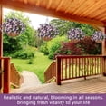 thumbnail image 6 of 2Sets Artificial Plant Hanging Basket, Paired with 20 Fake Tricolor Violet Flowers, Used for Home Porch and Courtyard Decoration (Purple White, 2), 6 of 11