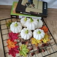 thumbnail image 4 of 12PCS Artificial Pumpkins Set Lifelike Fake Fruit Fall Harvest Halloween Thanksgiving Home House Kitchen Decorations, 4 of 6
