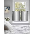 thumbnail image 4 of Half Window Curtain 36 Inches Long, Grey Ombre Window Treatment Curtain Drapes, Gray White Gradient Modern Abstract Art Small Tier Curtains for Bathroom Over Sink, 27.5"x36", 2 Panels, 4 of 7