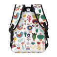 thumbnail image 4 of Easygdp Alpaca Flower Mochila Ergonómica Versátil para Laptop - Múltiples Bolsillos, Correas Ajustables, Unisex para Escuela, Viajes y Actividades al Aire Libre-One Size, 4 of 5