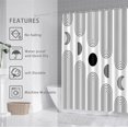 thumbnail image 4 of Boho Shower Curtains for Bathroom Mid Century Minimalist Abstract Aesthetic Modern Bathroom Decor Curtain Machine Washable Waterproof Fabric with 12 Hooks (White Minimalist, 72" x 72"), 4 of 6