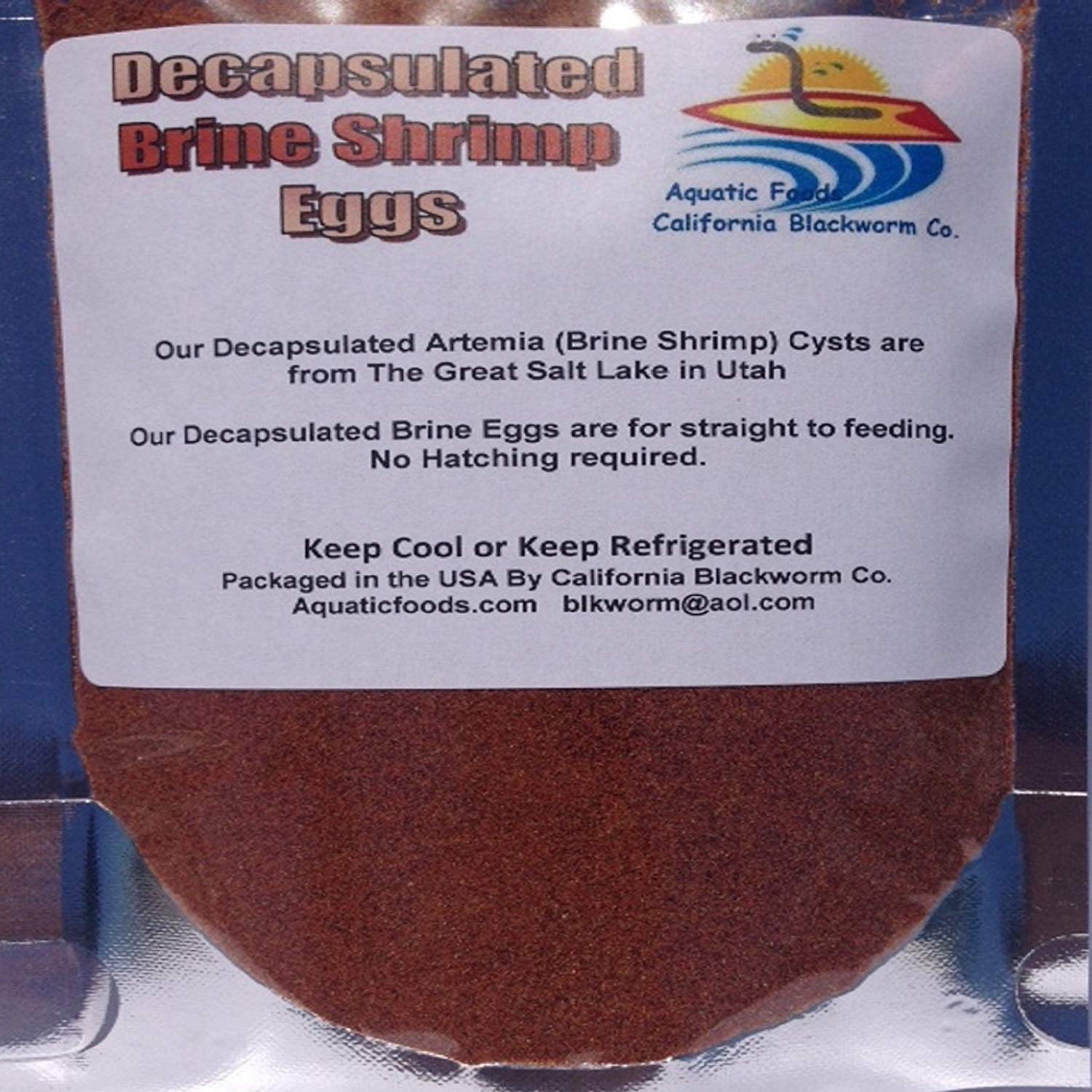 Aquatic Foods Decapsulated Brine Shrimp Eggs, for Corals, Sea Horse, ALL Fry & Babies - 1-lbs