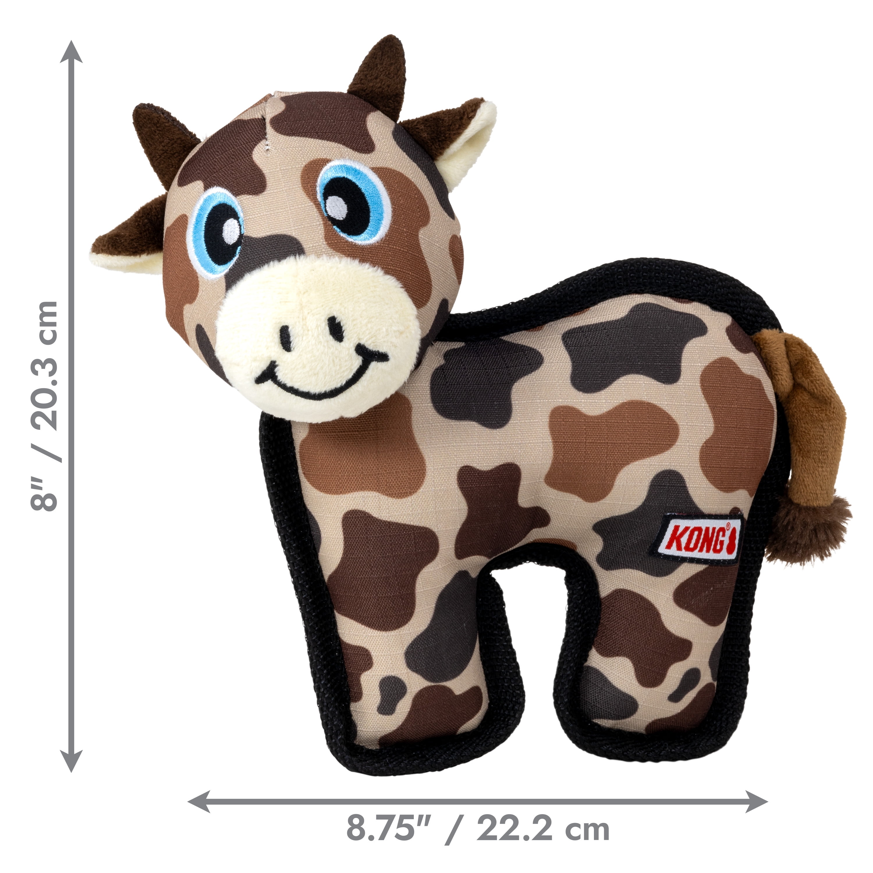 KONG® Ballistic® Cow Squeaker Dog Toy, Medium, for Dogs Between 15-35 lbs