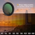 thumbnail image 2 of Filtro ND2-ND400 variable de 2.047 in, filtro de densidad neutra ajustable multicapa ultradelgado, kit de filtro ND para lente de teléfono con clip, compatible con iPhone 15 14 13 12 11, Google Pixel, 2 of 5