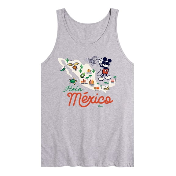 Disney - Mickey Mouse Mexico Map - Men's Sleeveless Graphic Tank