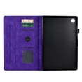 thumbnail image 5 of Embossed Tree PU Leather Flip Case for Samsung Galaxy Tab A9 8.7" 2023 SM-X110 / SM-X115 Shockproof Protection Card Slots Holder Stand with Pen Slot & Auto Sleep/Wake Case Cover, Purple, 5 of 10