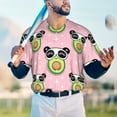 thumbnail image 6 of Daiia Panda Avocado Mens Baseball Jersey Button Down Shirts Short Sleeve Sports Uniforms-3X-Large, 6 of 9