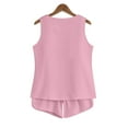 thumbnail image 4 of Cxenplz Women's Summer 2 Piece Outfits Sets Sleeveless Crop Top Tank and Drawstring Casual Shorts Lounge Sets, 4 of 5