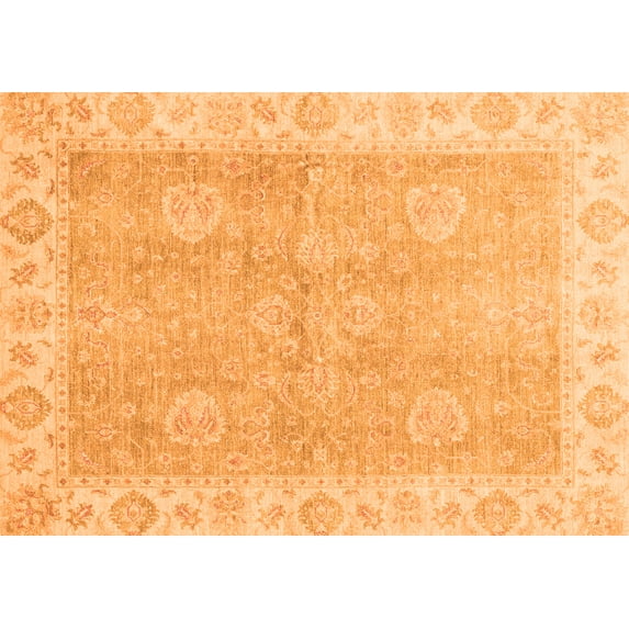 Ahgly Company Indoor Rectangle Oriental Orange Traditional Area Rugs, 8' x 10'